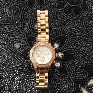 Rose gold plated Michele watch (Jetway)